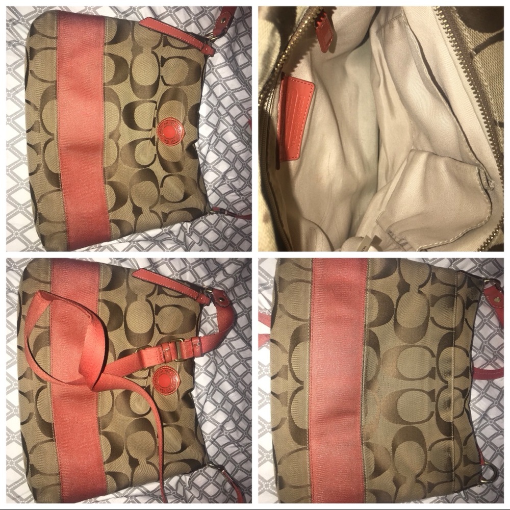Coach orange cross body